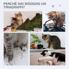 PAWHUT PawHut praskalnik za odrasle mačke in mačke 83 cm, posteljica, viseča mreža, mačja hiška in sisalove palice, plišasta prevleka in pralne blazine, siva