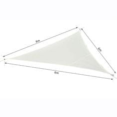 OUTSUNNY Outsunny Trikotna tenda iz poliestra (barva: bela, velikost: 6x6x6m)