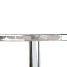 HOMCOM barska/restavracijska miza iz nerjavečega jekla, miza s kvadratnim vrhom 60x60cm in nastavljivo
višino 70-110cm
