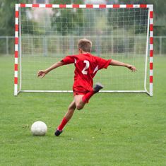 HOMCOM HOMCOM Nogometna mreža, plastični nogometni gol iz PE za odrasle in otroke, 302x83x201cm