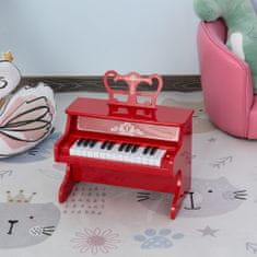 HOMCOM igrača klavir za otroke od 3 do 6 let, tipkovnica s 25 tipkami in stojalo za note, 39,5 x 23,5 x 38,5 cm,
rdeča