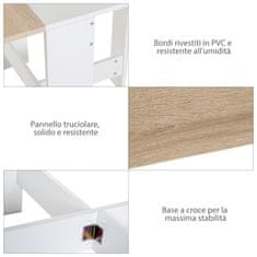 moderno oblikovana jedilna miza zložljiva les 103×76×73,5 cm beli hrast
