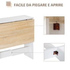 moderno oblikovana jedilna miza zložljiva les 103×76×73,5 cm beli hrast
