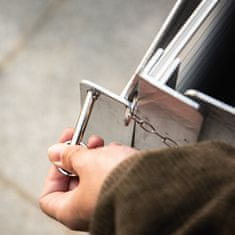 HOMCOM zložljiva rampa za invalidske vozičke in skuterje, nedrseča aluminijasta zlitina, nosilnost 270 kg, 183x72x5 cm