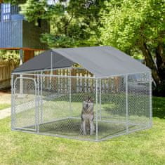 PAWHUT zunanja ograja za pse,
ograja za živali z
vodoodpornim pokrovom 230x230x172cm