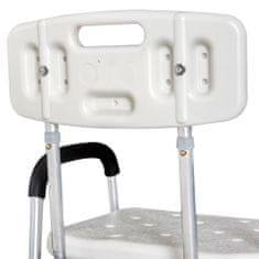 HOMCOM HOMCOM Sedež za prho z naslonom in nasloni za roke Sedež za kopalno kad, stol z nastavljivo višino