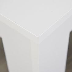 HOMCOM HOMCOM Komplet 3 delov mize z 2 klopmi za kuhinjo, bar ali moderno jedilnico, beli les, 2 sedeža, 110x70x75 cm