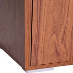 HOMCOM Lesena knjižnica s 4 predali 60 x 29 x 60 cm