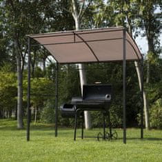 OUTSUNNY Gazebo žar BBQ vrtni šotor poliester 215 x 150 x 180/220 cm