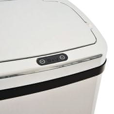 HOMCOM koš za smeti z avtomatskim odpiranjem in infrardečim senzorjem, iz nerjavečega jekla, 50 l,
barva: srebrna