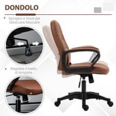VINSETTO pisarniški stol z 2 masažnima točkama in USB priključkom, rjavo usnje z
nastavljivo višino,
59x63x92-101cm