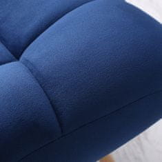 HOMCOM HOMCOM Moderni oblazinjeni fotelj, fotelj za spalnico z izjemno velikim sedežem iz blaga, modra barva, 71x85x84cm, 71x85x84cm