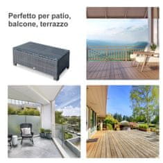 OUTSUNNY vrtna stranska miza iz kaljenega stekla 5 mm pravokotna zunanja ratan
85 x 50 x 39 cm rjava