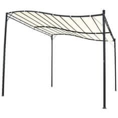 OUTSUNNY Outsunny Vrtni gazebo Pergola 3x3m na prostem, na vrtu ali terasi z nadstreškom Kremasta