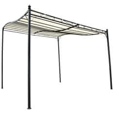 OUTSUNNY Outsunny Vrtni gazebo Pergola 3x3m na prostem, na vrtu ali terasi z nadstreškom Kremasta