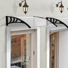 OUTSUNNY Outsunny 75x120 cm polikarbonatna vodoodporna in UV-odporna streha za balkonska vrata in okna na prostem