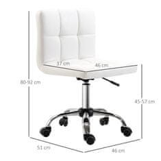 HOMCOM ergonomski vrtljivi
pisarniški stol z nastavljivo višino iz umetnega usnja 46
× 51 × 80-92 cm