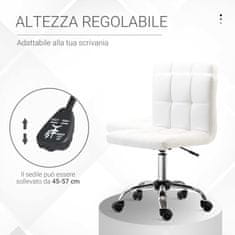 HOMCOM ergonomski vrtljivi
pisarniški stol z nastavljivo višino iz umetnega usnja 46
× 51 × 80-92 cm