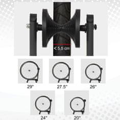 HOMCOM zložljivo stojalo, kolesa širine največ 5,5 cm, kovinski najlon, črno