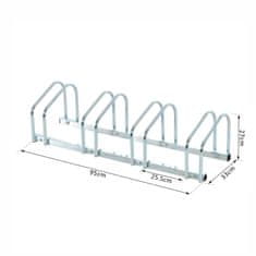 HOMCOM stojalo za parkiranje koles za 4 kolesa jekleno 95×33×27cm srebrno