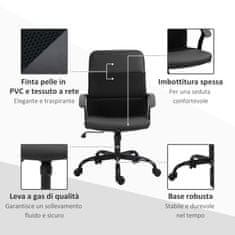 VINSETTO ergonomski oblazinjeni pisarniški stol z nastavljivo višino v tkanini
črna 60x64x99-107cm