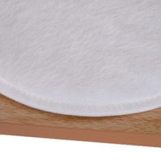 PAWHUT PawHut praskalnik za mačke, visok 120 cm, s platformo za pesjak in igrali iz sisala, les MDF 71,5x49,5x120 cm, bela barva