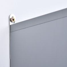 HOMCOM Dvojna steklena vrata z nastavljivo polico kopalnica stena les 48x14.5x45cm siva