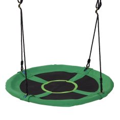 HOMCOM HOMCOM Vrtna gugalnica z zračno mrežo za otroke Φ100x4,5cm Zelena