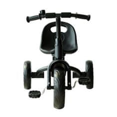 HOMCOM HOMCOM Otroški tricikel z zvončkom, blatnikom in posebnimi kolesi, črn, 74x49x55cm