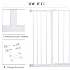 PAWHUT raztegljiva varnostna pasja vrata 76- 107 cm, kovina in plastika