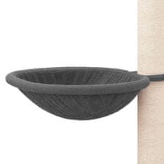 Vidaxl Mačje drevo s praskalniki iz sisala temno sivo 94,5 cm