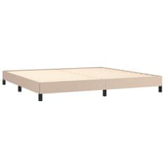 Vidaxl Posteljni okvir kapučino 200x200 cm umetno usnje