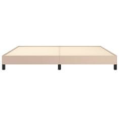 Vidaxl Posteljni okvir kapučino 200x200 cm umetno usnje