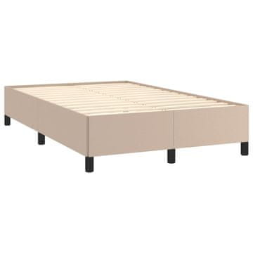 Vidaxl Posteljni okvir brez vzmetnice kapučino 120x190 cm umetno usnje