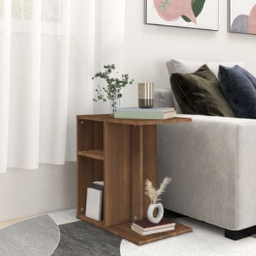 Vidaxl vidaXL Stranska mizica rjav hrast 50x30x50 cm