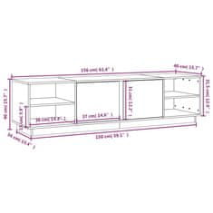 Vidaxl TV omarica 156x40x40 cm trdna borovina