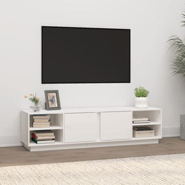 Vidaxl vidaXL TV stojalo belo 156x40x40 cm masivni borov les