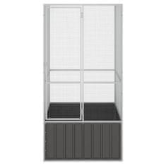 Vidaxl Ptičja kletka antracit 111x107x211,5 cm pocinkano jeklo