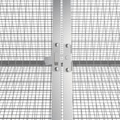 Vidaxl Kletka za zajce siva 403,5x80,5x71 cm pocinkano jeklo