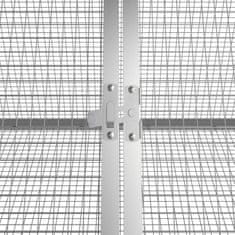 shumee Kletka za zajce antracit 302,5x80,5x71 cm pocinkano jeklo