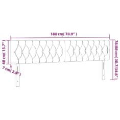 Vidaxl LED posteljno vzglavje temno sivo 180x7x78/88 cm blago