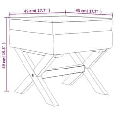 Greatstore Stolček s prostorom za shranjevanje roza 45x45x49 cm žamet