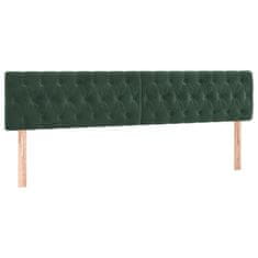 Vidaxl Box spring postelja z vzmetnico temno zelen 120x190 cm žamet