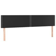 Vidaxl Box spring postelja z vzmetnico LED črna 180x200 cm um. usnje