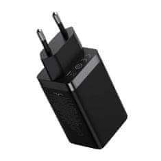 BASEUS GaN5 Pro 2xUSB-C + USB omrežni polnilec, 65 W (črn)