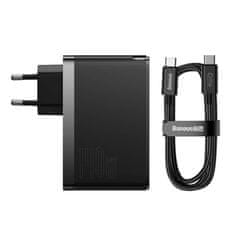 BASEUS GaN5 Pro 2xUSB-C + USB omrežni polnilec, 140 W (črn)