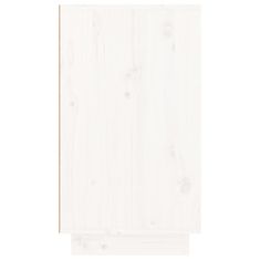 Greatstore Omarica za čevlje bela 110x34x61 cm trdna borovina