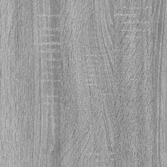 Greatstore Stranska mizica siva sonoma 40x40x40 cm inženirski les