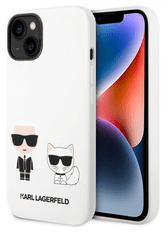 Karl Lagerfeld Choupette ovitek za iPhone 14, silikonski, bel (KLHCP14SSSKCW)