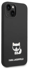 Karl Lagerfeld Choupette Body ovitek za iPhone 14, silikonski, črn (KLHCP14SSLCTBK)